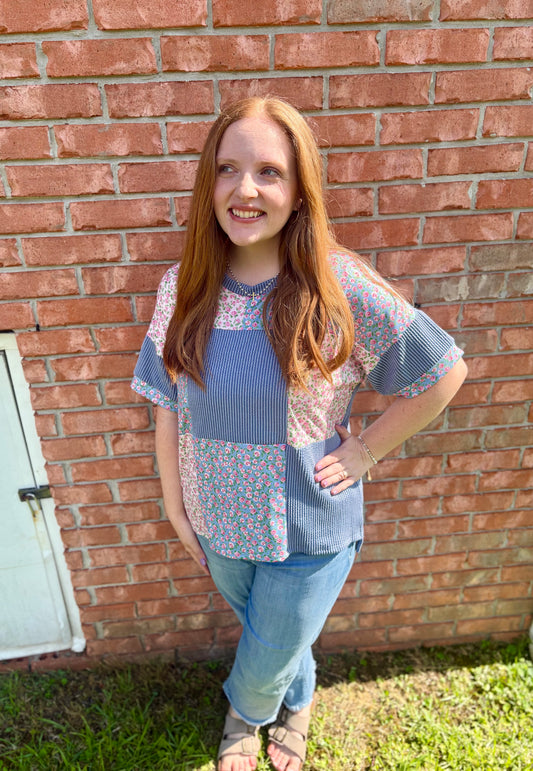 Reagan Floral Patchwork Shirt