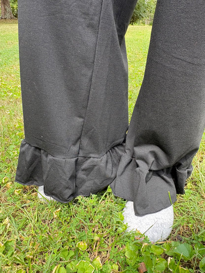 Black Ruffle Pants
