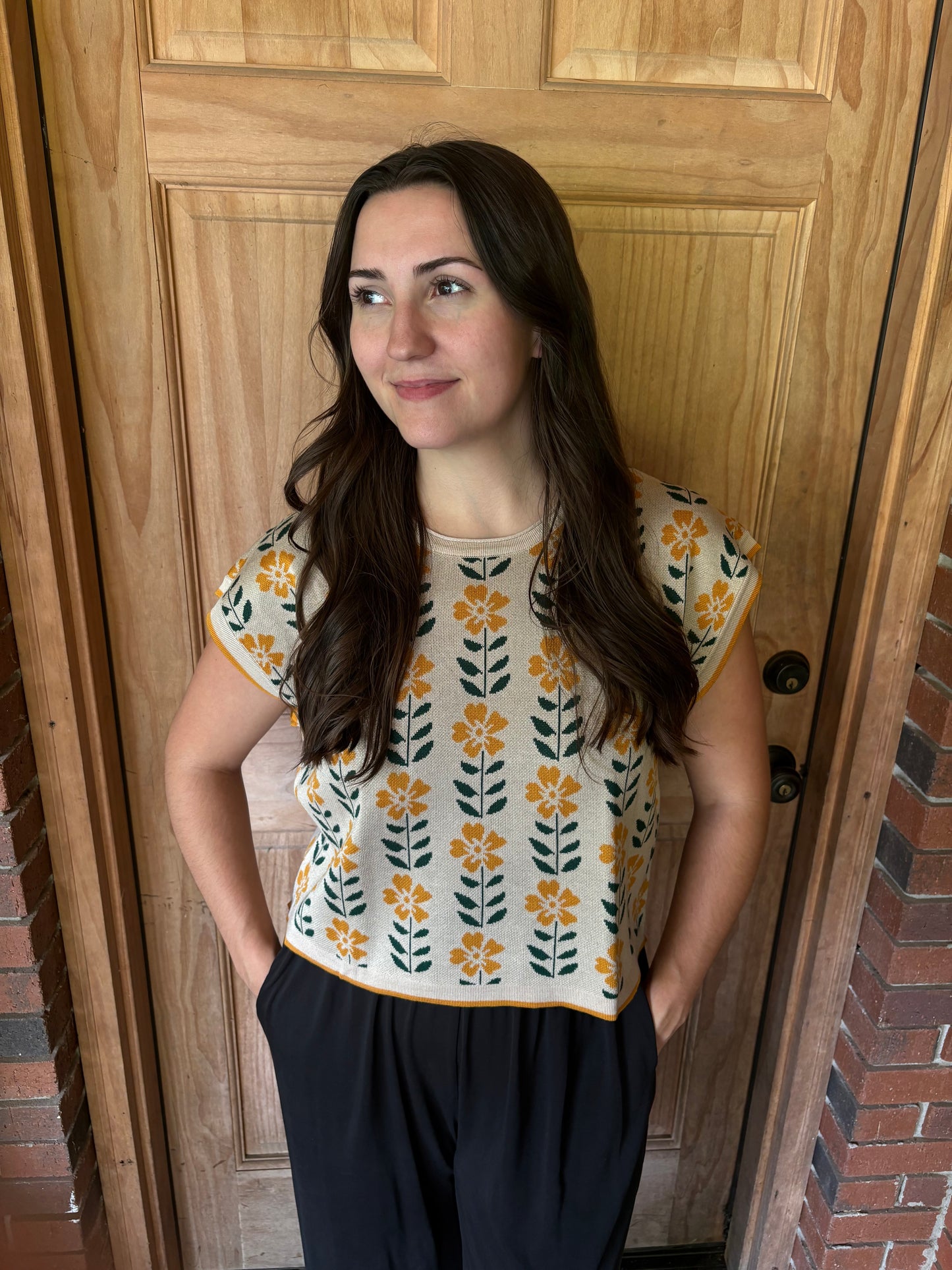 Bohemian Garden Sweater Vest