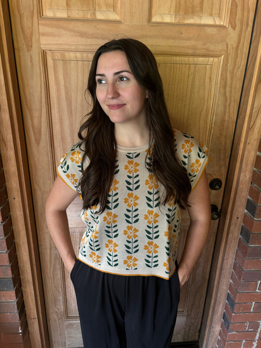 Bohemian Garden Sweater Vest