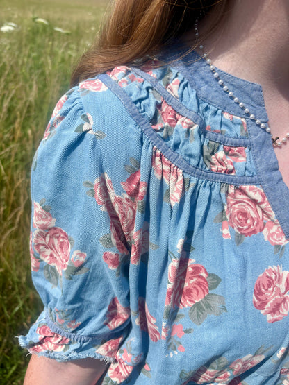Rose Garden Denim Dress