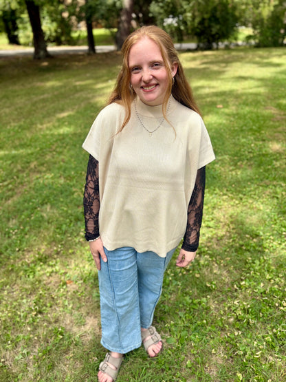 Short Sleeve Boxy Sweater