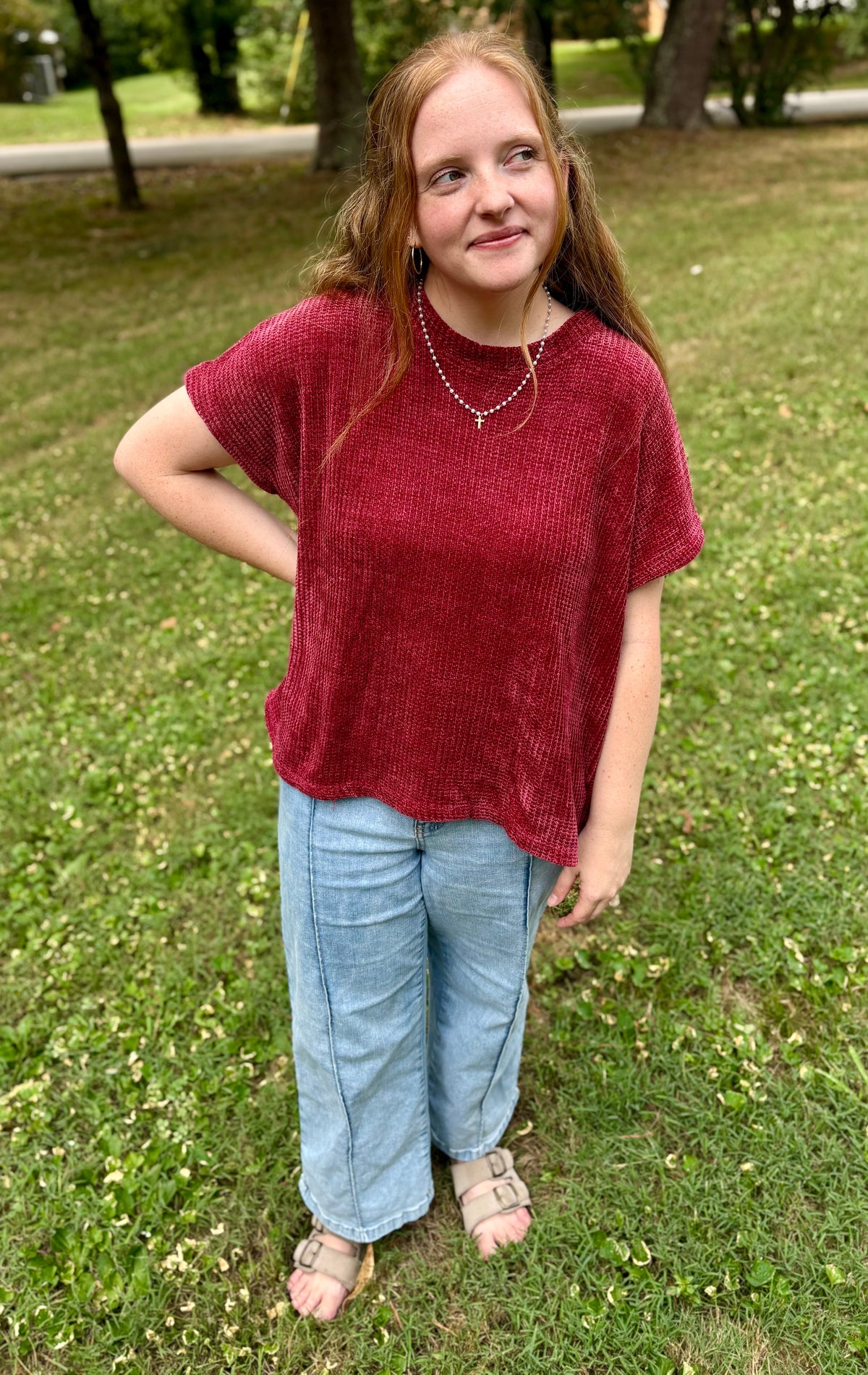 Chenille Waffle Sweater
