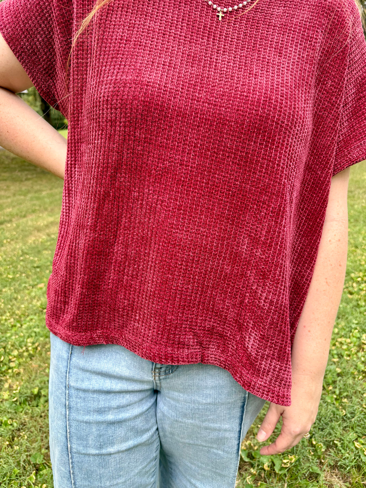 Chenille Waffle Sweater