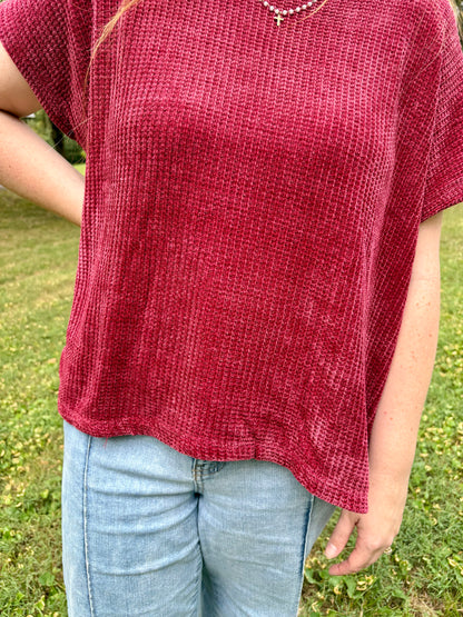 Chenille Waffle Sweater
