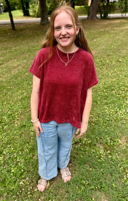 Chenille Waffle Sweater