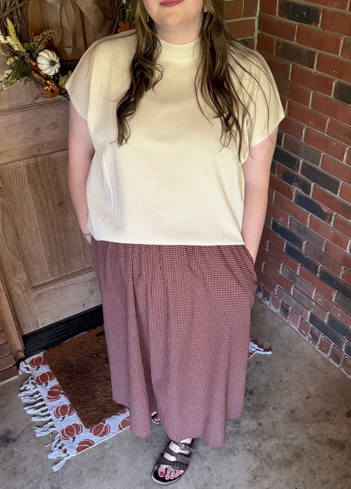 Cherrywood Gingham Maxi Skirt