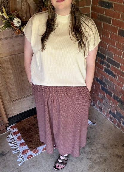 Cherrywood Gingham Maxi Skirt