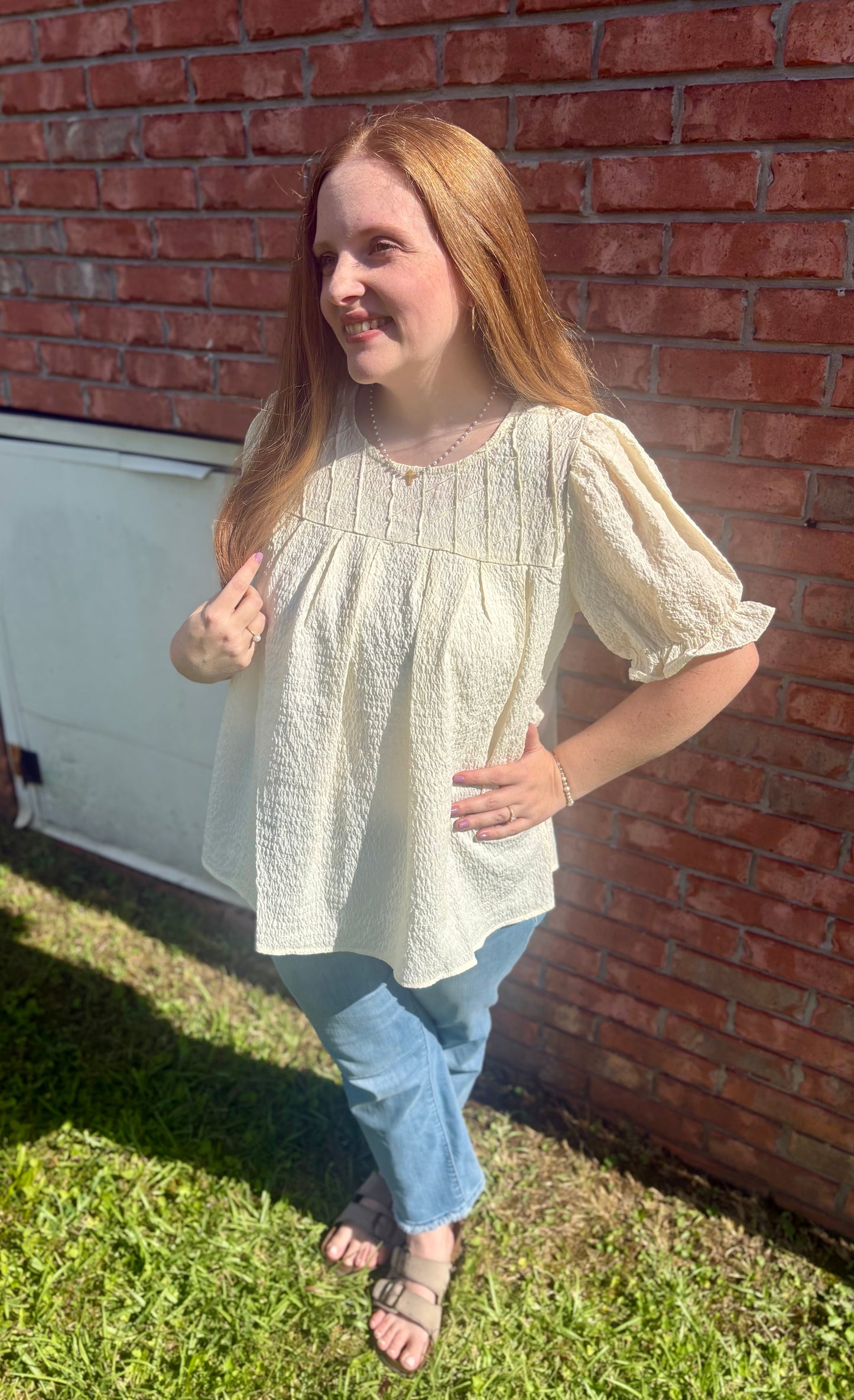 Taylor Pintuck Blouse