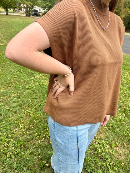 Short Sleeve Boxy Sweater