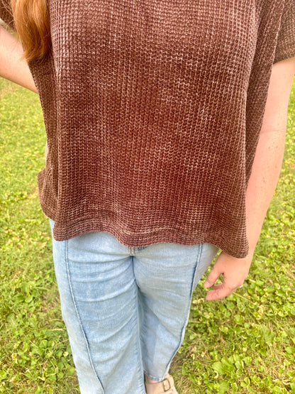 Chenille Waffle Sweater