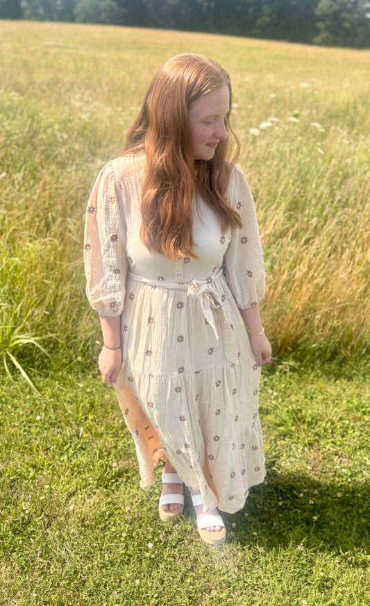 Daisy Embroidered Dress