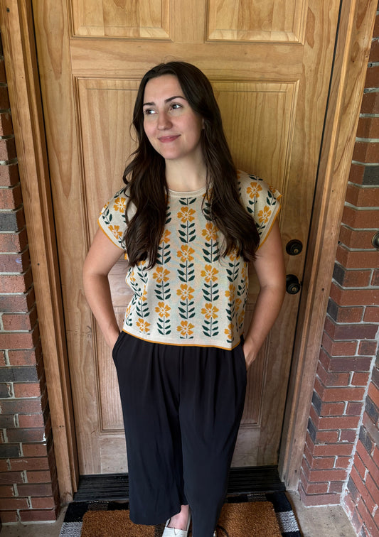 Bohemian Garden Sweater Vest