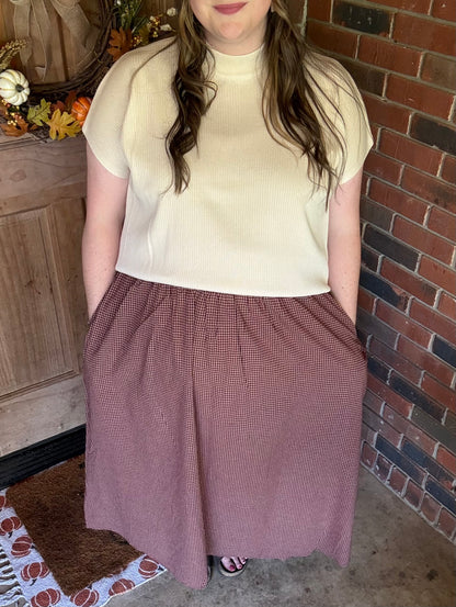 Cherrywood Gingham Maxi Skirt