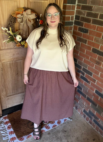 Cherrywood Gingham Maxi Skirt