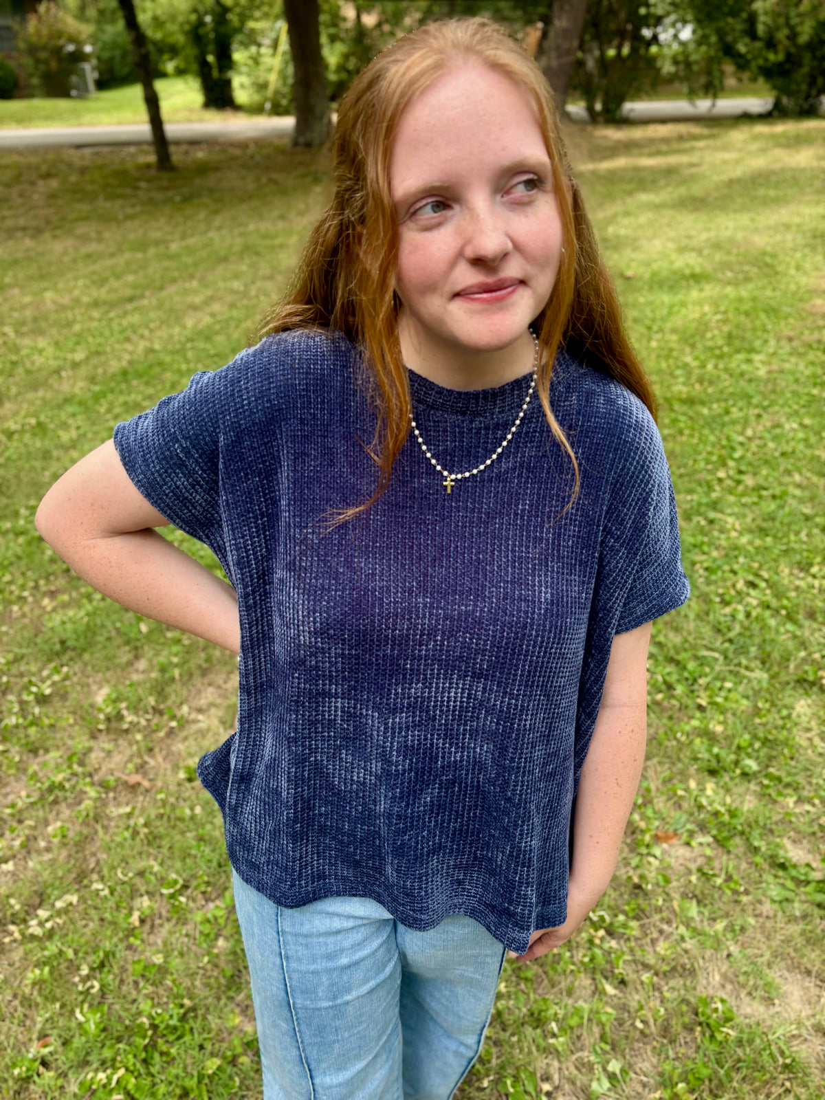 Chenille Waffle Sweater