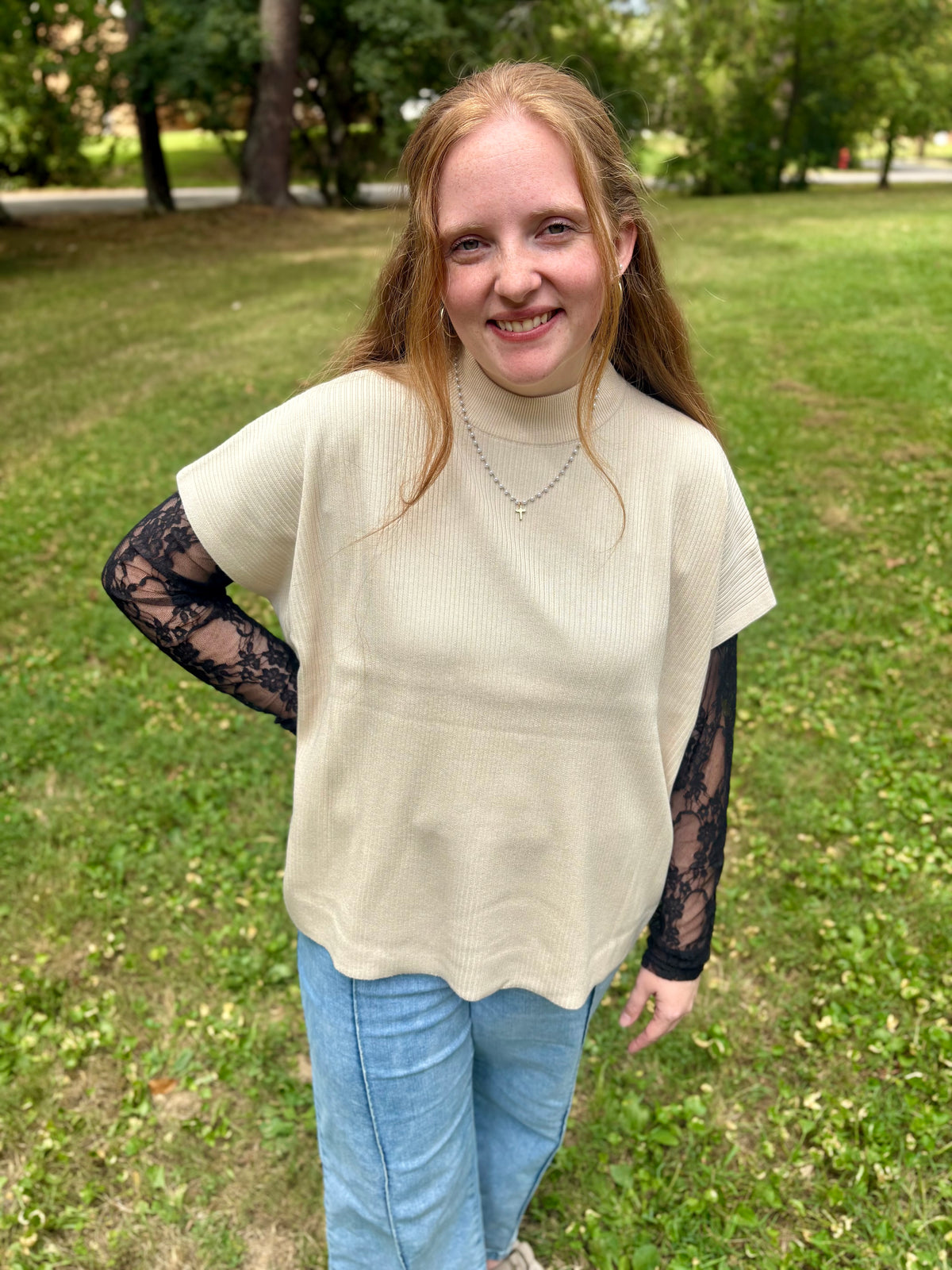Short Sleeve Boxy Sweater