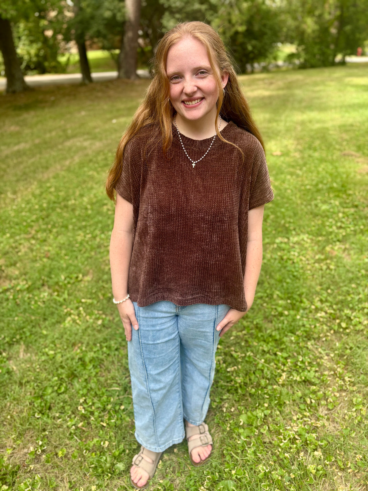 Chenille Waffle Sweater