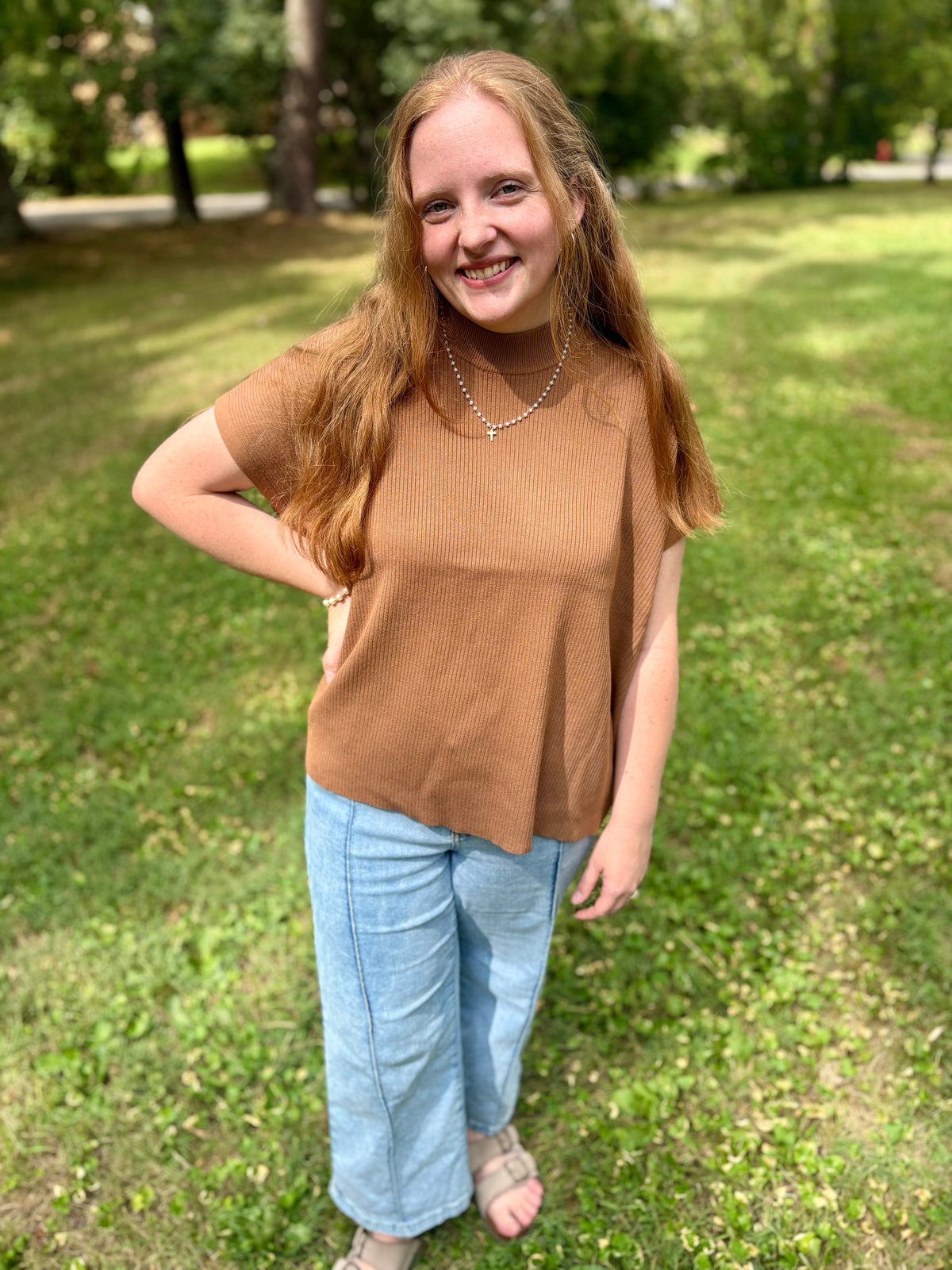 Short Sleeve Boxy Sweater
