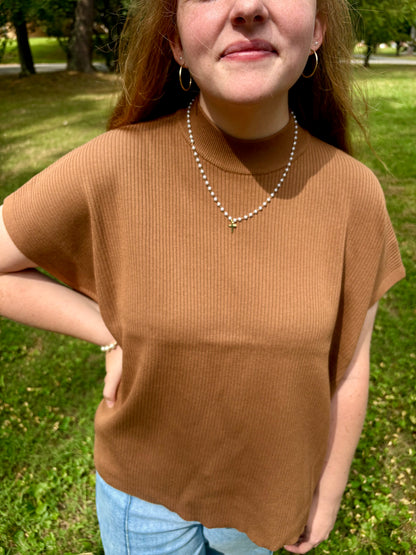 Short Sleeve Boxy Sweater