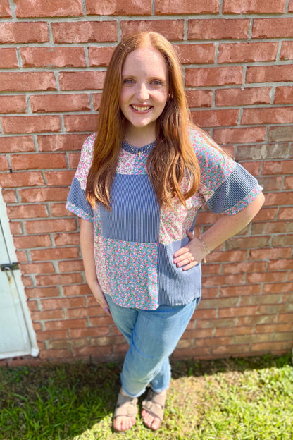 Reagan Floral Patchwork Shirt