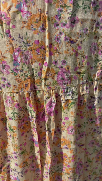 Buttercream Floral Maxi Skirt